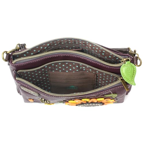 Image of CHALA RFID Protected Vegan Leather Deluxe Crossbody Bag with Adjustable Straps
