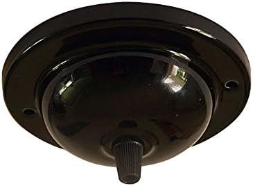 Ceiling Rose in Black Porcelain (Black)