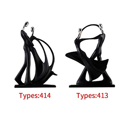 Dance Figurines Couple Sculpture Couple Dancing Abstract Statue W/Smooth Finish & Rectangular Base For Desktop Bedroom Ballroom Dancers Ballet Lovers Resin Ornament #TOP3