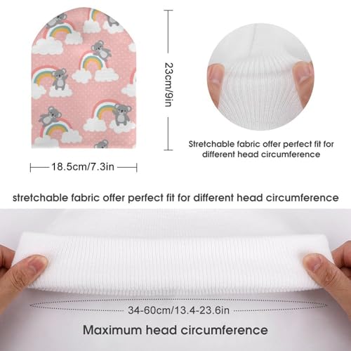 Cute Koala and Rainbow Kids Beanie Hat for for Girls Boys Children Cap Winter Knitted Chemo Cancer Headwear Accessories Gifts Decoration2