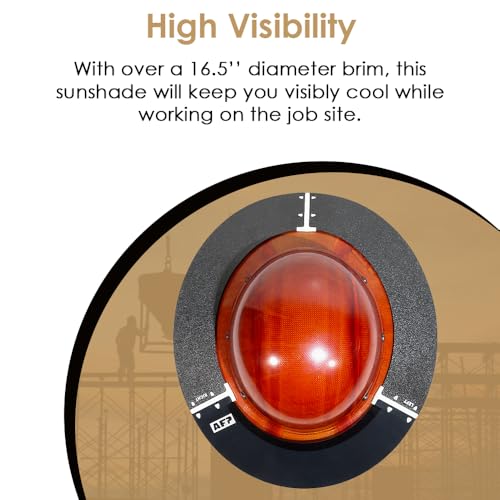 AFP Full-Brim Tinted Smoke Polyurethane Plastic Sun Shield Hard Hat Visor | Standard Brim Extender | Sun & Heat Protection Reusable Accessory | Compatible with AFP Brand Hard Hats ONLY by AFP - Image 3