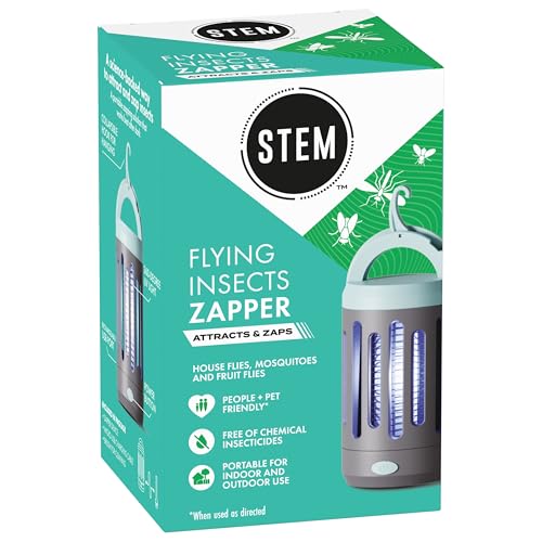 STEM Flying Insect Zapper, Indoor and Outdoor Electric Fly & Mosquito Trap, Includes Micro-USB Charging Cable and Brush for Cleaning