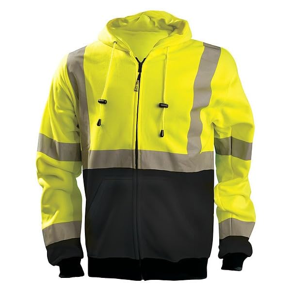 Hooded Sweatshirt, 4XL, ANSI Class 3