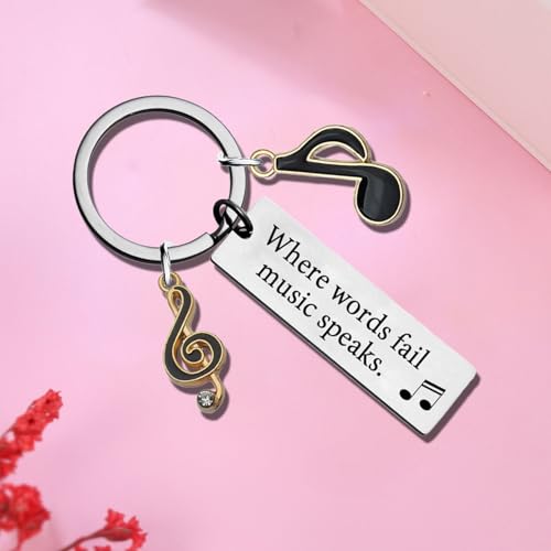 Music Lover Gift Music Keychain Christmas Birthday Gifts For Teacher Student Musicians Jewelry Inspirational Keyring - Image 2