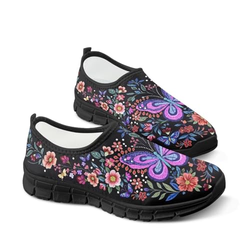 Womens Casual Sneakers Art Themed Slip On Walking Shoes for Women2