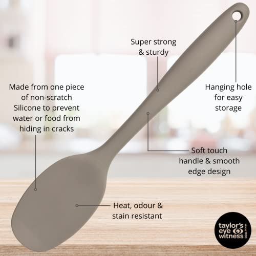 Taylors Eye Witness Mini Silicone Grey Stirring Spoon, Mini Silicone Spoon 21cm/8.5" - Image 4
