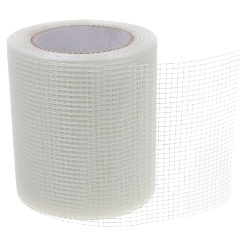 MUCKLILY Cinta de Malla Autoadhesiva de Fibra de Vidrio para Paneles de Yeso 143 CM X 25 M Cinta de Reparación para Juntas y Grietas en Paredes Interiores y Exteriores