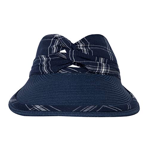 Comhats Visiera da donna in paglia larga