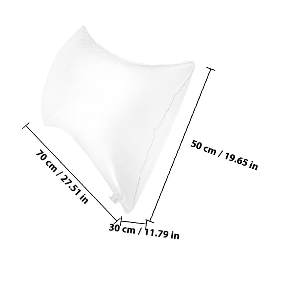 NUOBESTY Cuscino Gonfiabile per Campeggio in Pvc Bianco, Riempimento Decorativo e Pieghevole, Cuscino Portatile per Campeggio e Uso Esterno