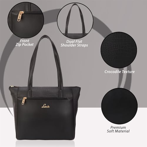 Image of Lavie Women's Croc Mylo Tote Bag for Women | Tote Bag for Work | Ladies purse | Stylish Shoulder Bag | Gift for Women