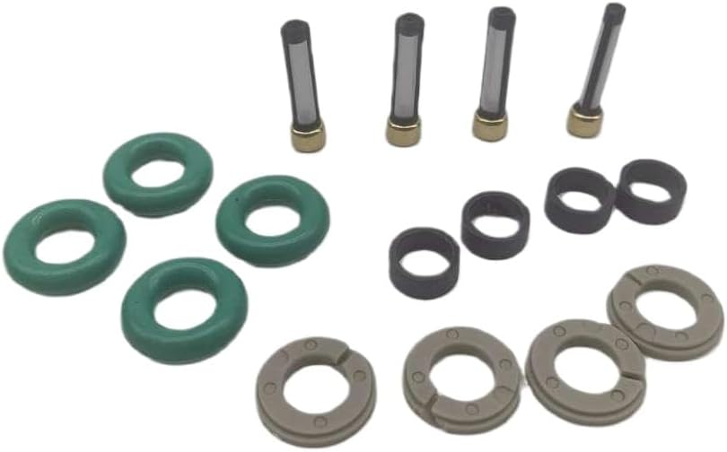 Fuel Injector Repair Kit 4-Piece Set Compatible with Focus and Fiesta 1.0L 2.0L GDI Engines and Select V70 Models - Replaces OE Numbers 9487434, 0261500556, DM5G9F593AB, 12614736