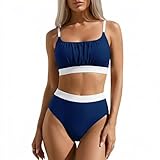 OUSIMEN Traje de Baño 2 Piezas Mujer Bikinis Push up Talle Alto Bañadore Conjunto Sexy Bikinis Deportivo Chaleco