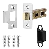 Decoranddecor Enigma Duo Colour Round Door Handles – Aluminium Silver Internal Handle Sets with Mortice Latch – Sleek and Versatile Design for Bedrooms, Bathrooms, and Interior Doors - Image 4