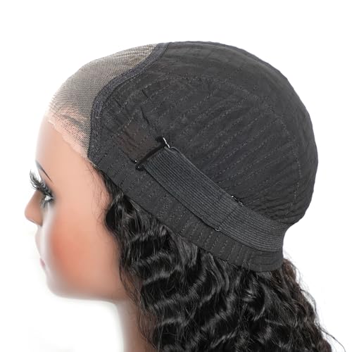 Image of ISEE Hair Glueless Wig Human Hair Deep Wave 7X5 HD Lace Front Wig 30 Inch