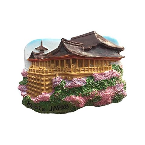 Japan 3D Kyoto Refrigerator Magnet Resin Travel Souvenirs,Handmade Home & Kitchen Decoration Kyoto Fridge Magnet Collection Gift Cover