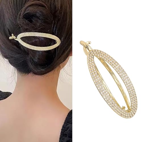Grampos de cabelo com garra de strass para mulheres, acessórios de cabelo, não escorregam, presilhas