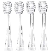 Seago Electric Toothbrush for Children from 6 Months to 4 Years, Waterproof Baby Children Teeth, Intelligent Timer, Colour LED Lights and 4 Brush Heads ( Brushes)