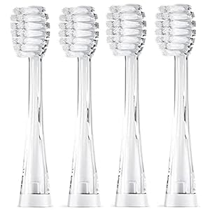 Seago Elektrische tandenborstel voor kinderen, SG513, reserveborstels, compatibel met Dada Tech DT-BB1/YUNCHI K3 opzetborstels, 4 stuks, zachte reservekoppen (4 kleine borstelkoppen)