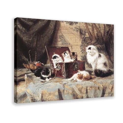 Impression sur toile Henriette Ronner Knip WCYB cadre décoration murale bureau 30x45