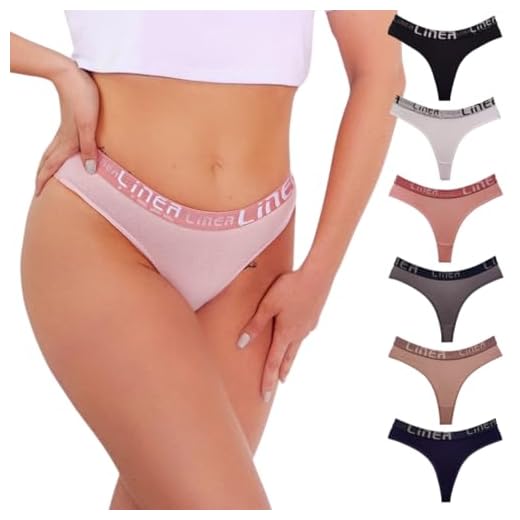 6 Calcinhas Cós Alto Fio Dental de Algodão Confortável | Lingerie Feminina Respirável | Diversas Cores e Tamanhos | Macia e Leve (BR, Alfa, P, Regular, 6 Sortidas)