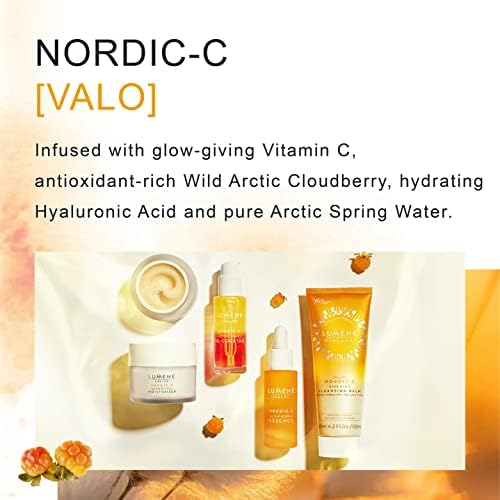 Lumene [Valo] Nordic-C Clear Glow Cleansing Gel Scrub - Exfoliating Face Scrub with Vitamin C + Biodegradeable Beads - Radiance-Boosting Facial Cleanser for Women + Men - 100% Vegan Skincare (125ml)