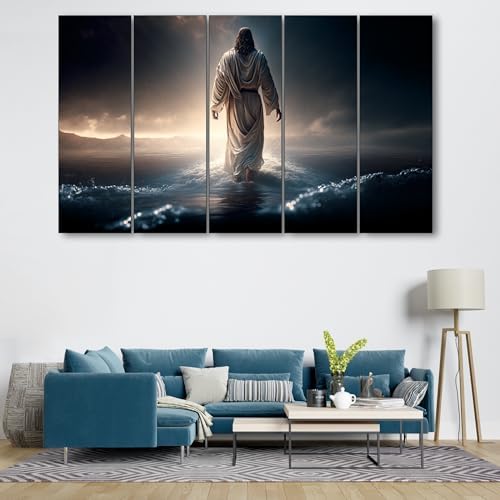 The Castle DecorJesus christ walks on water painting with frame 5 Big