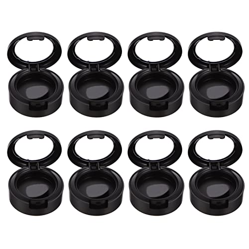 Minkissy 48Pcs Eye Girls Travel Jar Plastic Tin Replacement Dumb Lotion Eyeshadow Home Pot Sample Holder Black Cream Empty Cosmetic For Mini Makeup Storage Diy Container Mm Dispenser #TOP4