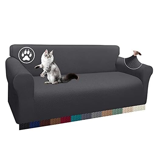 Luxurlife 1 funda gruesa para sofá de 3 plazas, elástica, antideslizante, para salón (3 plazas, gris)