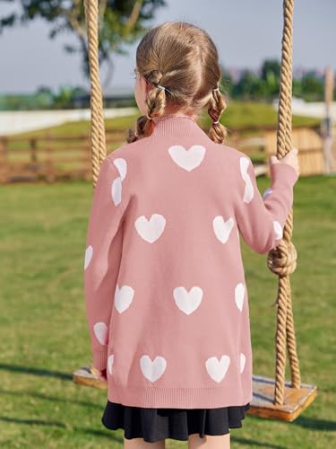 Image of Girls Cardigan Kids Open Front Oversized Sweater with Pockets | Casual Cardigans, Soft Knit, Long Sleeve, Uniform Cardigan for Girls, 7-14 Years