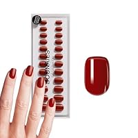 DOONAILS® – Press On Nails 30er Set Mon Cheri Square Form Rot– Nägel zum Aufkleben Full Cover in Salonqualität – Fake nails soft gel Extra Short – Natürliches & angenehmes Tragegefühl