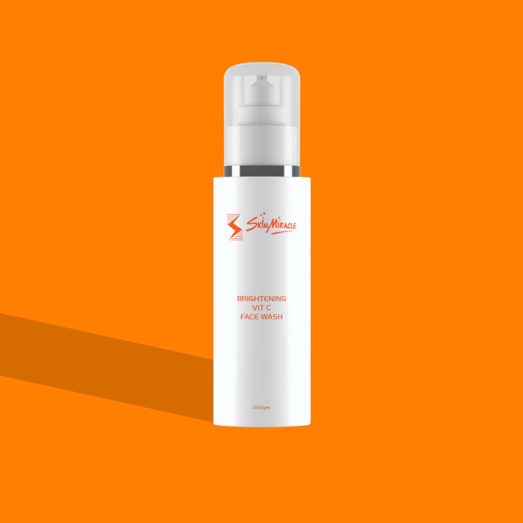 Skin Miracle Vitamin C Brightening Face Wash Gentle Skin Cleanser for Dry to Normal, Sensitive Skin | Face Wash For Women | For Glowing Skin - Daily Cleanser Suitable For all Skin Types | 100mL
