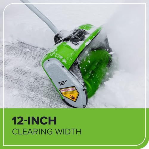 Image of Greenworks 8 Amp 12 inch Electric Snow Shovel