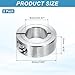MECCANIXITY 2Pcs Shaft Collar 22mm Bore Single Split 304 Stainless Steel Clamping Shaft Collars for Industrial Automation Conveyor Belt Systems