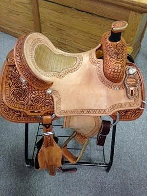 BNB International Handmade Wade Tree A Fork Roping Ranch Work Premium Western Saddles for Horses Leather Equestrian Trail Horse Saddles Tack Size: 10"-18" inches Seat Available MO239
