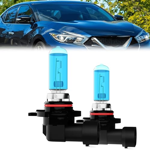 Image of Headlight Bulbs Compatible With Nissan Maxima 2004-2007, 9012 High Low Beam Headlights Halogen Light Bulb, Super Bright 6000K White, Plug and Play, Pack of 2
