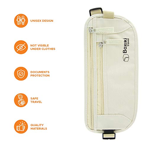 Boxiki Travel Hidden Money Belt for Men & Women - RFID Blocking Waist Pack for Passport, Wallet & Phone - Safe and… - Image 3
