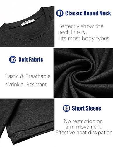 COOFANDY Men's T Shirt Short Sleeve Crew Neck T-Shirt Casual Summer Tshirt Classic Basic Tee Shirt 6