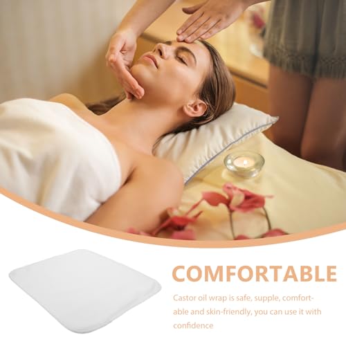 Beaupretty Envoltório De Óleo De Mamona Reutilizável Toalha De Pano De Óleo De Mamona Calmante Compr