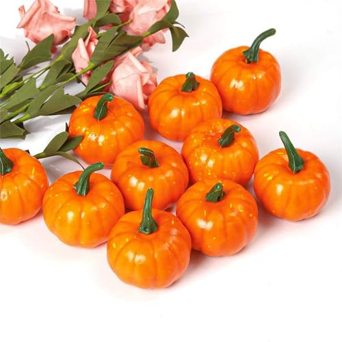 12 Pieces Foam Pumpkins, Simulation Modeling Compact Size DIY Surface Lightweight Halloween Pumpkins,Multi-Scenario Adaptation Reusable Easy to Clean Fall Decorations for Home Indoor Outdoor - image 2