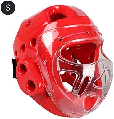 IMSHI Taekwondo Headgear Protective Headgear Full Head Guard Boxing Headgear with Face Shield - Taekwondo Head Mask Karate Head Boxing Sanda Mask Helmet for Adult/Children