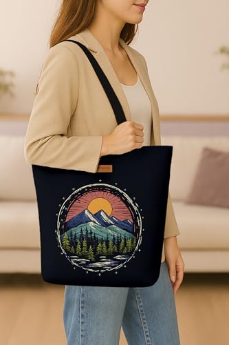 Image of The Purple Tree Eco-Friendly Canvas Tote Bag, Sustainable, Reusable Shopping, Beach, Travel or Everyday Tote, Wide Tote Bag