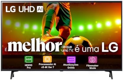 Smart TV 4K 65" LG UHD 65UT8050 Processador α5 Ger7 AI Alexa/Chro...