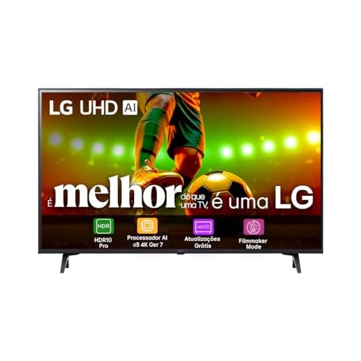 Smart TV 4K 65" LG UHD 65UT8050 Processador α5 Ger7 AI Alexa/Chromecast integrado Otimizador de Jogos webOS 24 Controle Smart Magic