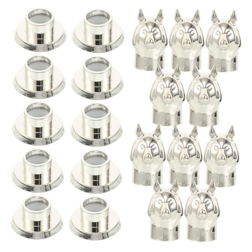 WOONEKY 5 piezas Tapas de Botella de Perfume Elegantes con Cierre Presión con Diseño de Dorado Resistentes y Duraderas para Botellas de Vidrio Vacías Protección para Fragancias