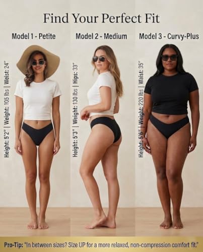 Image of Zmart Women V Cut Cheeky Bikini Bottoms - Mid Waist High Cut Swim Bathing Suit Bottoms V Front Swimsuit