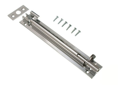 Boulon de porte coulissants en laiton chromé 150mm One Stop DIY en lot de 3