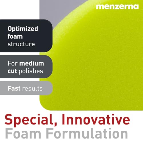 Image of menzerna 3.5 Inch 2X Premium Polishing Pads Finish I High Shine Finishing Buffer Pad I Body Repair Buffing & Polishing I with Safety Edge, Velcro Attachment I Washable & Long Lasting