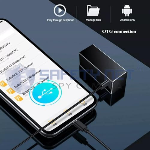 Image of SAFETYNET Voice Recorder Collection | USB, Pen, Keychain & Locket Style Recorders | 8GB-64GB | Compact & Portable Digital Audio Recorder (Model Number-6)