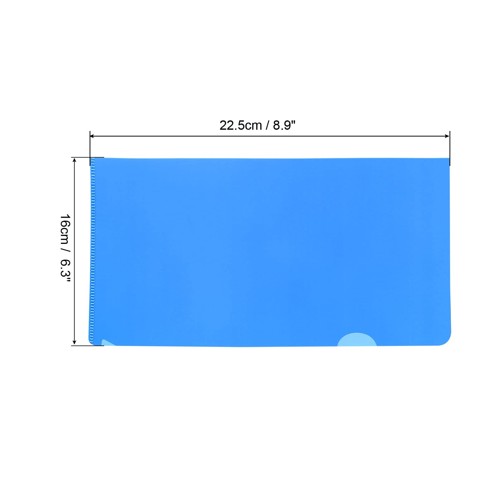 PATIKIL L Type Folders 12 Pack 8.9 x 6.3 inches A5 Plastic Clear Document Folder File Jacket Sleeves Project Pockets, Blue - Image 2