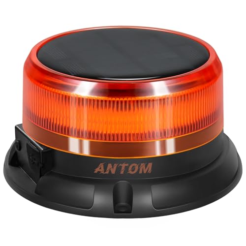 Antom Baliza Led Con Batería Solar 9 Modos De Parpadeo 12v 24v Luz V16 Homologada Dgt Magnética Con Cable Y Cable Usb Para Coche, Camión, Tractor, Carrito De Golf, Vehículos De Emergencia, Obras Antom Baliza Led Con Batería Solar 9 Modos De Parpadeo 12v 24v Luz V16 Homologada Dgt Magnética Con Cable Y Cable Usb Para Coche, Camión, Tractor, Carrito De Golf, Vehículos De Emergencia, Obras